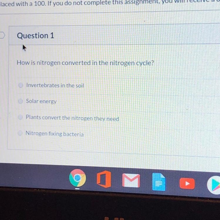 How is nitrogen converted in the nitrogen cycle-example-1