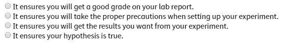 I REALLY APPRECIATE IT How does good preparation help you stay safe when conducting-example-1