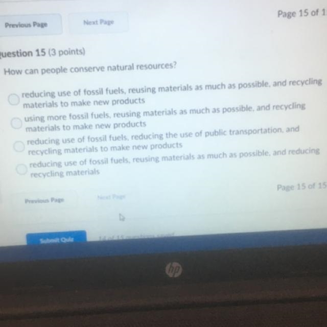 Im really depressed and it’s hard to get good grades so please help Question 15 (3 points-example-1