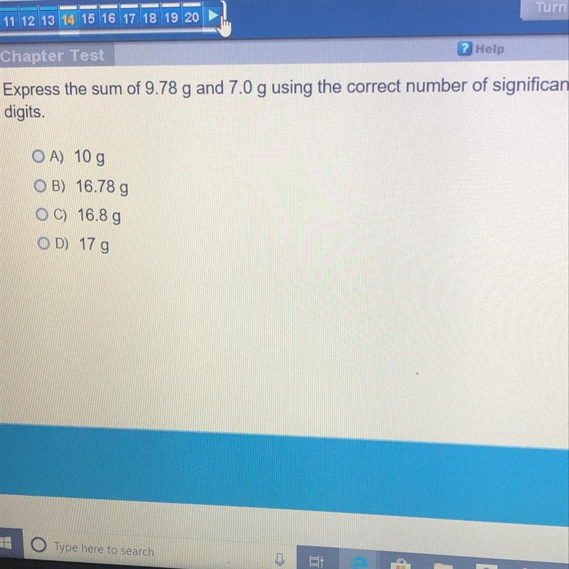 Express the sum of 9.78 g and 7.0 g using the correct number of significant digits-example-1