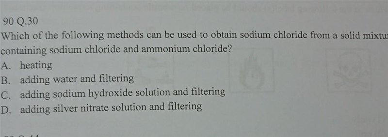 Which of the following methods can be used to obtain sodium chloride from a solid-example-1