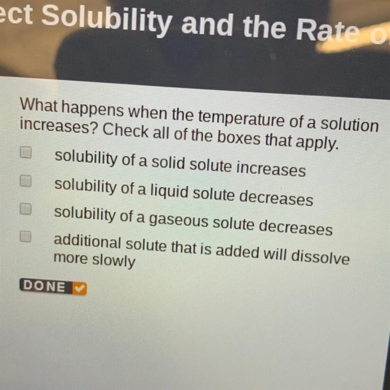 What happens when the temperature of a solution increases?-example-1