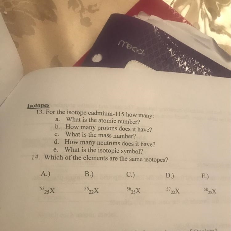 Isotopes- PLEASE HELLPP!!! It’d be much more appropriated if you added an explanation-example-1