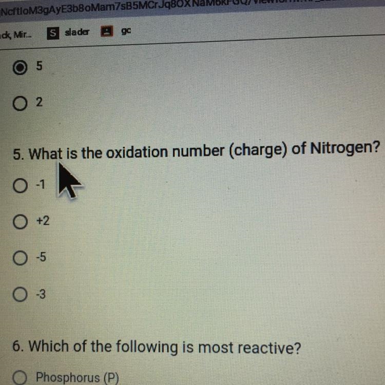 What is the oxidation number (charge) of nitrogen?-example-1