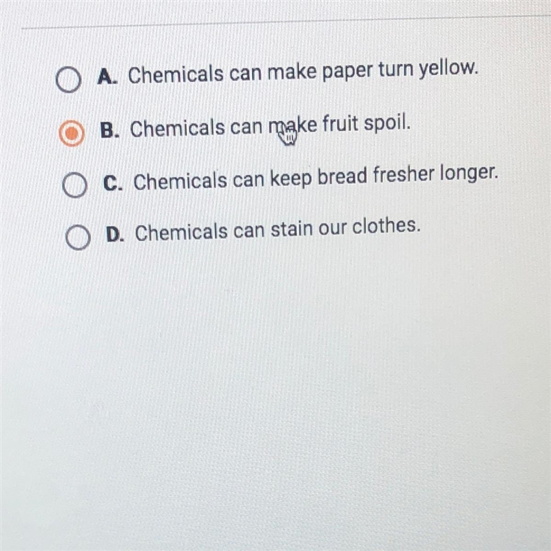 Which of the following is an example of how chemicals make our lives easier?-example-1