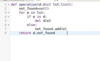 Given a dictionary d and a list lst, remove all elements from the dictionary whose-example-1