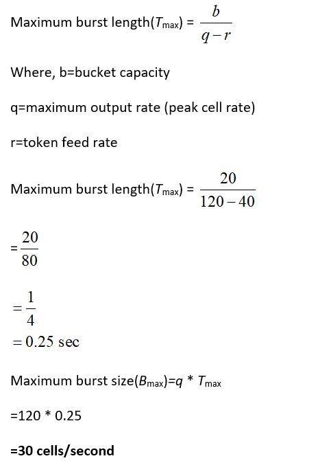 A source A producing fixed-length cells is required to use a Token Bucket Traffic-example-1