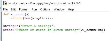 Write a function def countWords(stri ng) that returns a count of all words in the-example-1