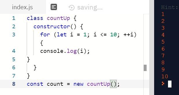 Write a JavaScript function named countUp( ), which displays 1 to 10.-example-1