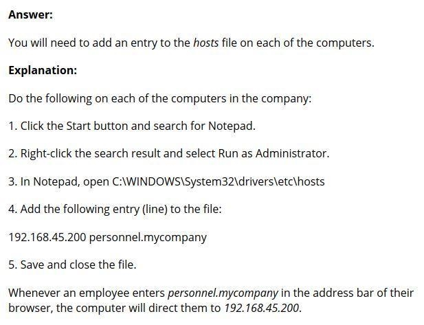 Your job is to support the desktop computers in a small company of 32 employees. A-example-1