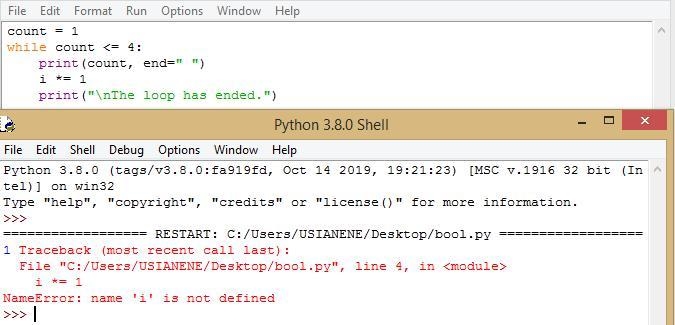 What line number of the following code contains an error and what type of error is-example-1