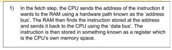 Explain: The fetch part of fetch decode execute cycle-example-1