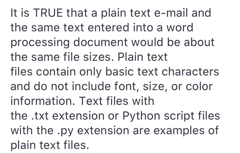 A plain email and the same text entered into a word processing document would be about-example-1