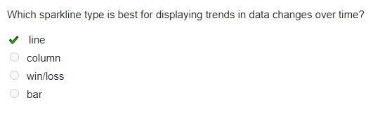 Which sparkline type is best for displaying trends in data changes over time? line-example-1