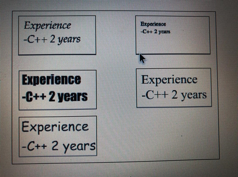 Francis is trying to choose a font for his resume. Which of the following should he-example-1