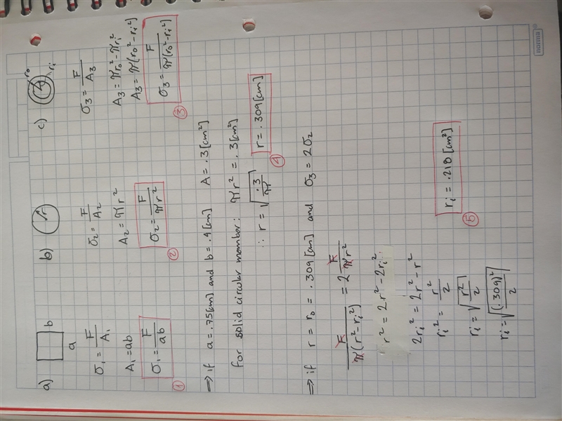 Sketch a tensile member with (a) a rectangular cross section, (b) a solid circular-example-1