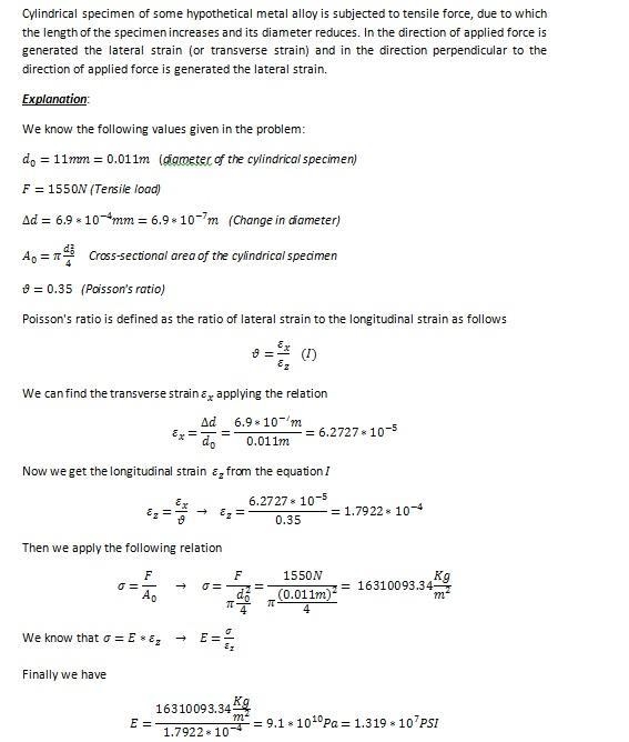 Consider a cylindrical specimen of some hypothetical metal alloy that has a diameter-example-1