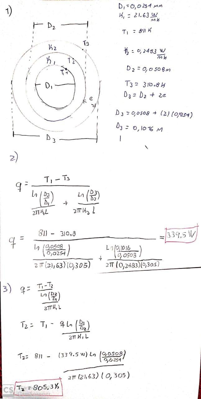 A thick-walled tube of stainless steel having a k = 21.63 W/m∙K with dimensions of-example-1