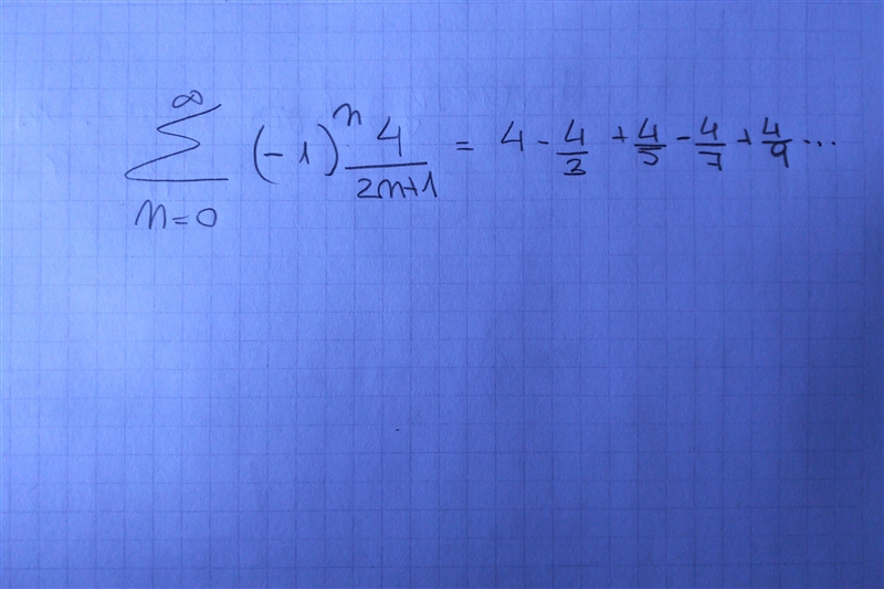 Π/4 = 1 - 1/3 + 1/5 - 1/7 + 1/9 ... write an algorithm to compute π. because the formula-example-1