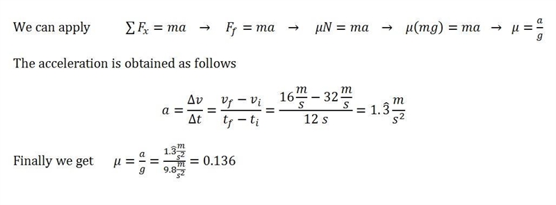 A 18000 Kg truck is driving along a level road with a velocity of 32 m/s. If the driver-example-1