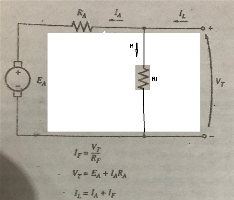 A dc shunt motor rated at 240 V has a field winding resistance of 120 Ω and an armature-example-1