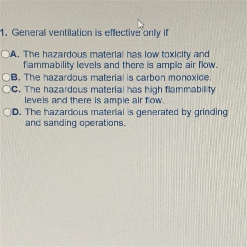 General ventilation is effective only if-example-1