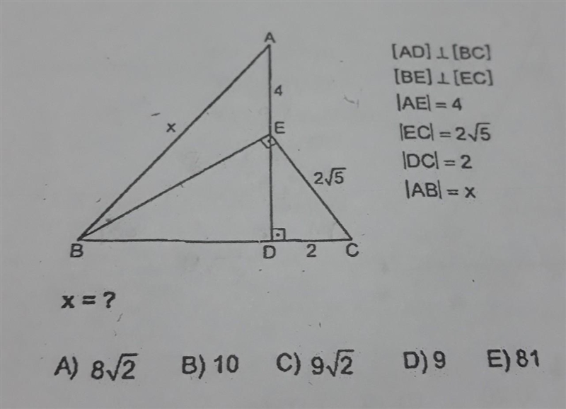 (AD) |(BC) [BE]|[EC] [AE] = 4 |EC| = 25 |DC| = 2 |AB| = X x=?​-example-1