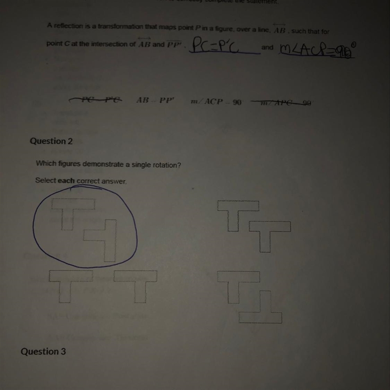 Question 2 Which figures demonstrate a single rotation? Select each correct answer-example-1