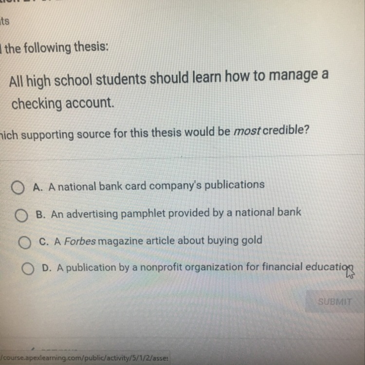 All high school students students should learn how to manage a checking account. Which-example-1