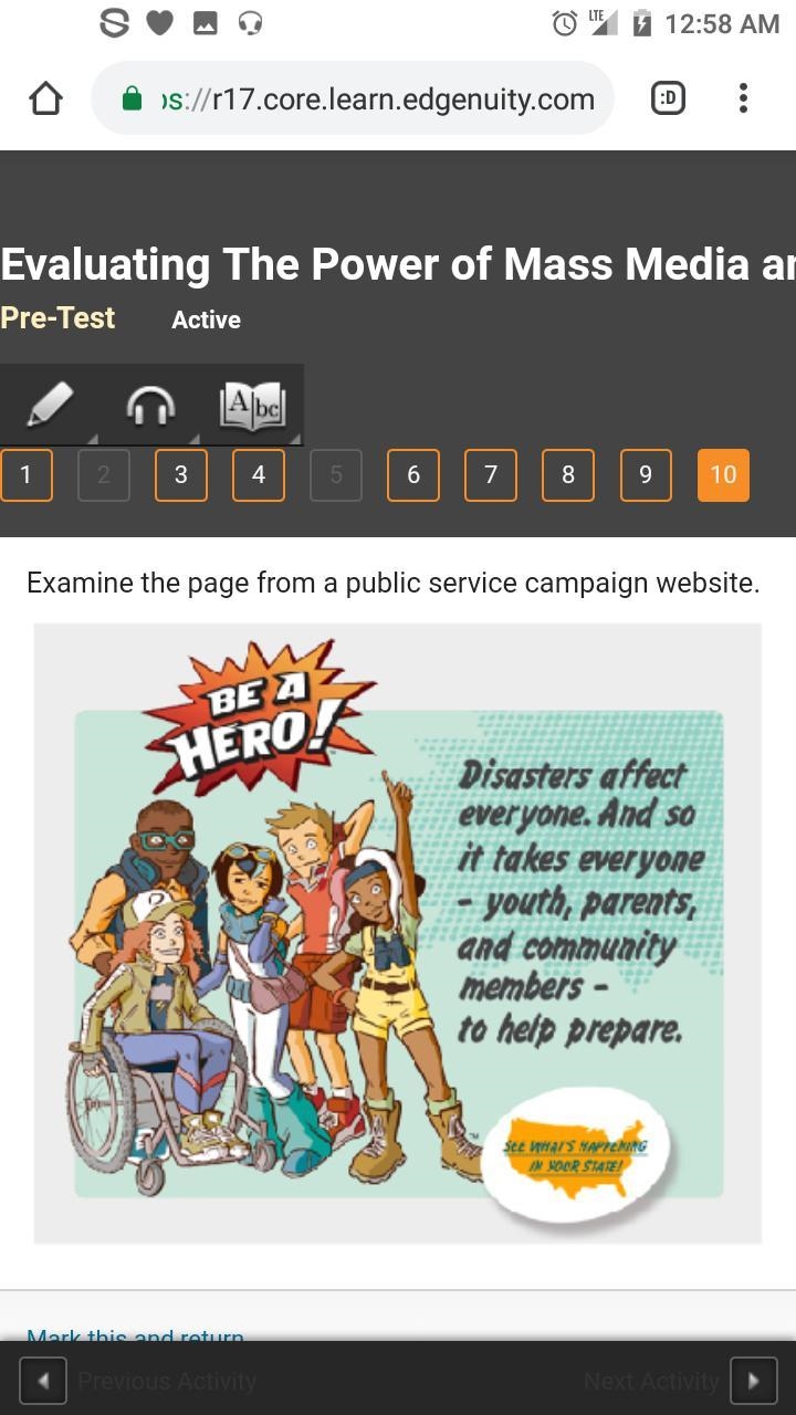 Examine the page from a public service campaign website. Which element of this web-example-1