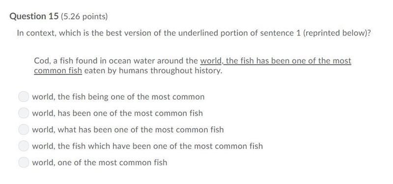 PLEASE HELP ASAP!!! CORRECT ANSWER ONLY PLEASE!!! Codfish by Troy Wilbur (1) Cod, a-example-1