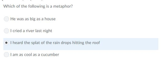 Which of the following is a metaphor?-example-1