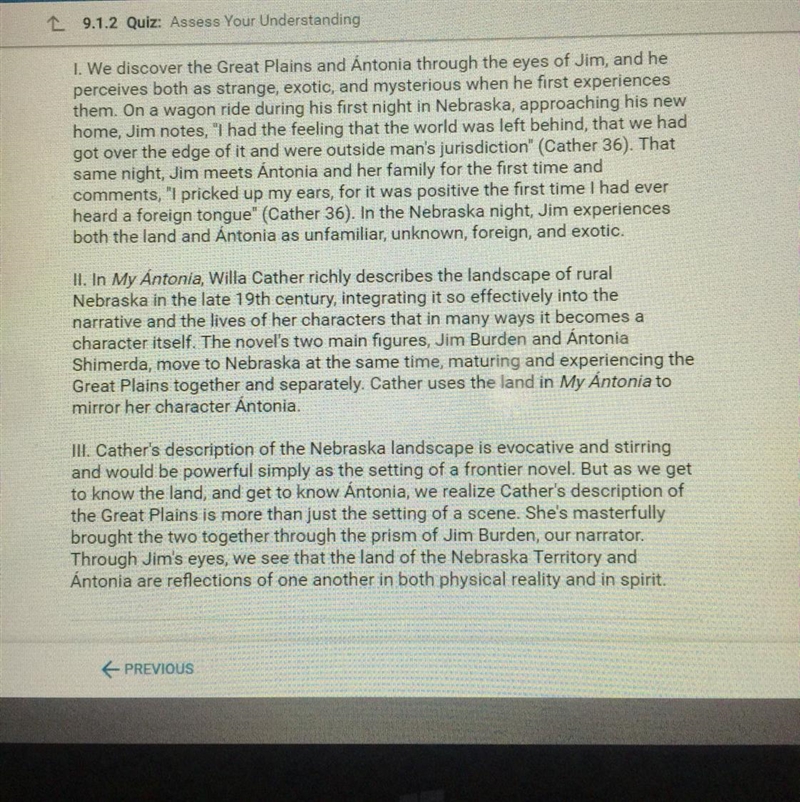 The following 3 paragraphs are from a literary analysis essay. What order should they-example-1