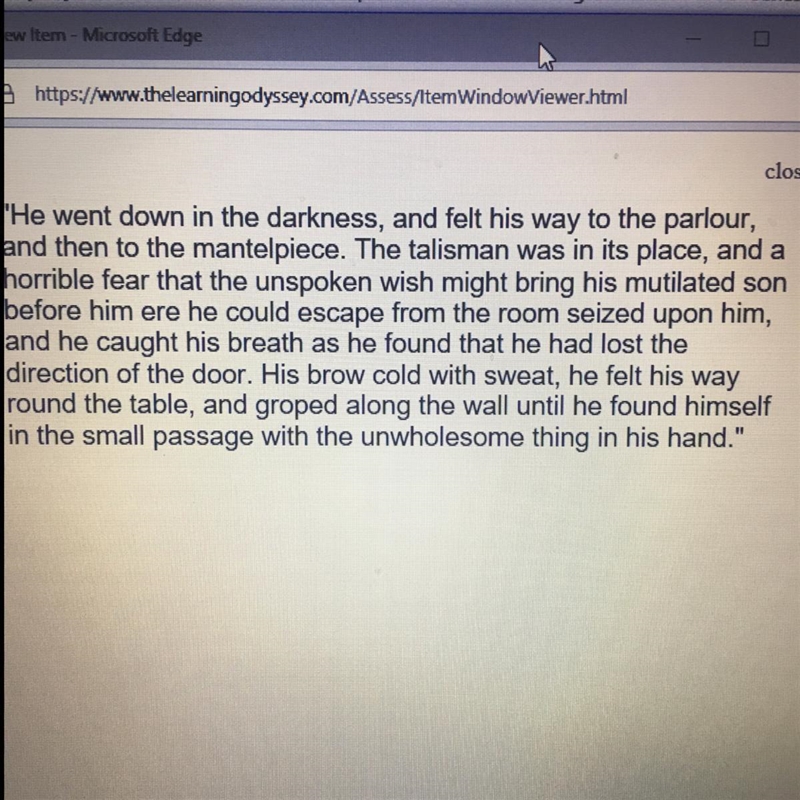 Which BEST explains how the author builds suspense in this paragraph? A) Uncertainty-example-1