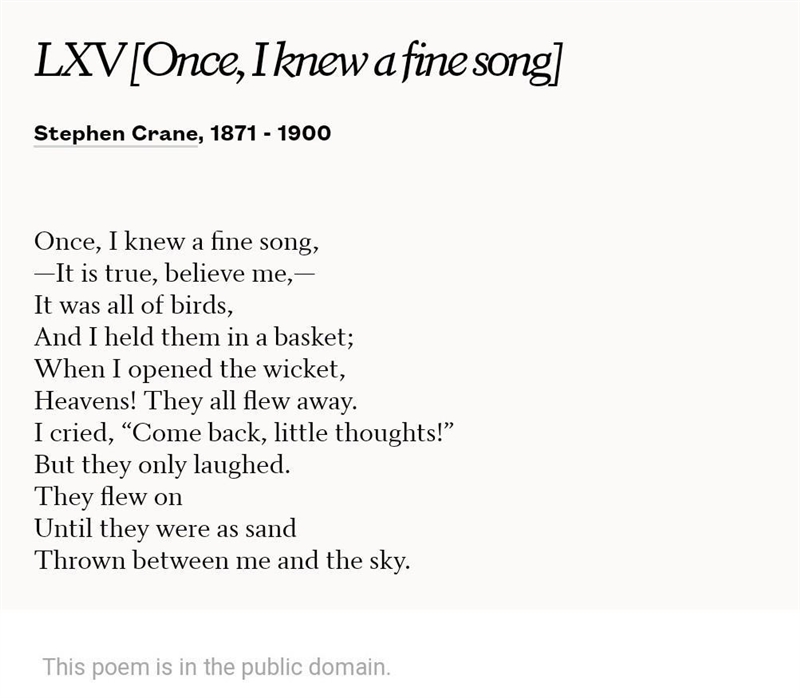 In lines 4–5, the poet uses which of the following rhythmic elements? A.end rhyme-example-1