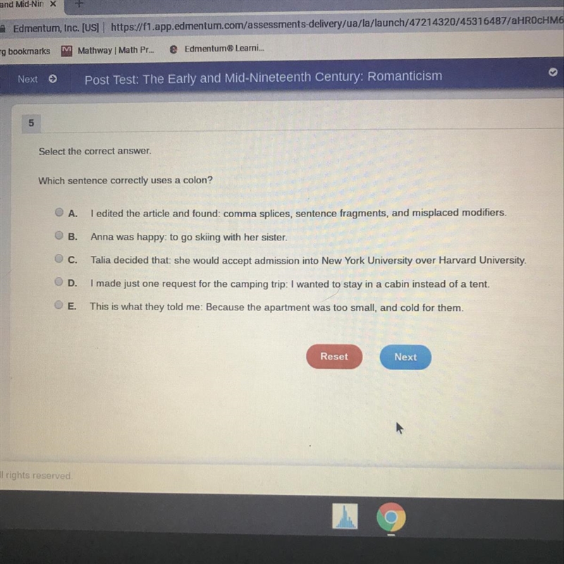 Which sentence correctly uses a colon?-example-1