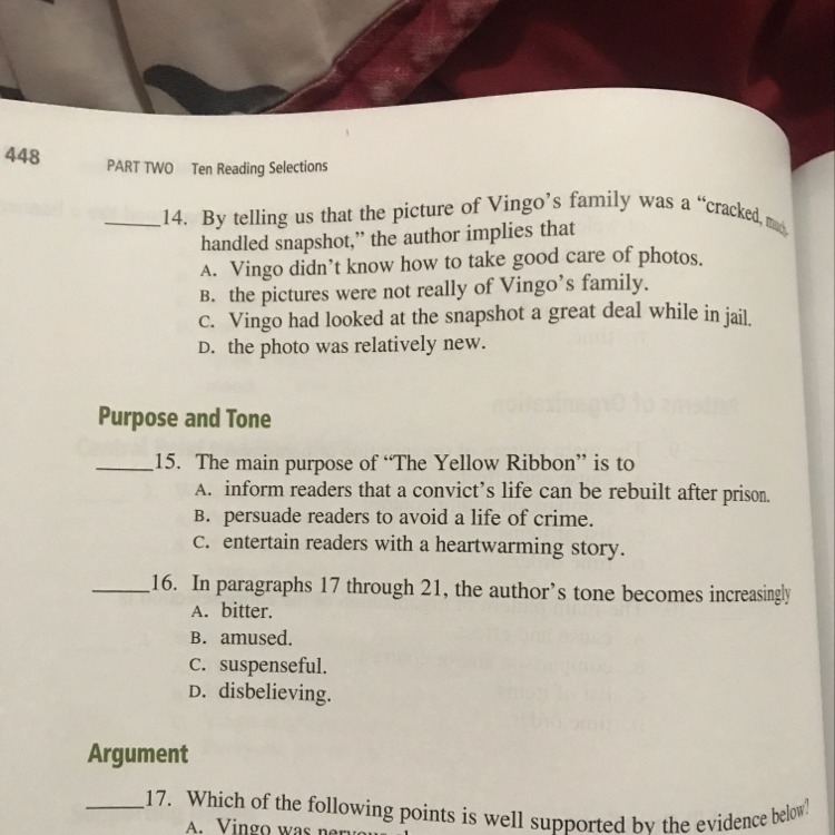 I need help please. the yellow ribbon pete hamill-example-1