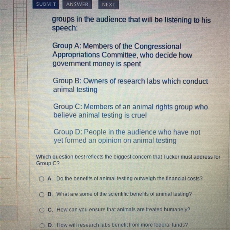 Which question best reflects the biggest concern that Tucker must address for Group-example-1