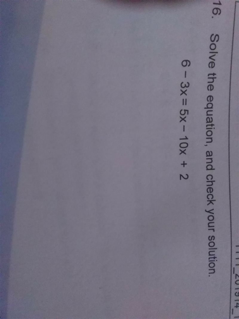 6 - 3x = 5x - 10x + 2 x=?-example-1