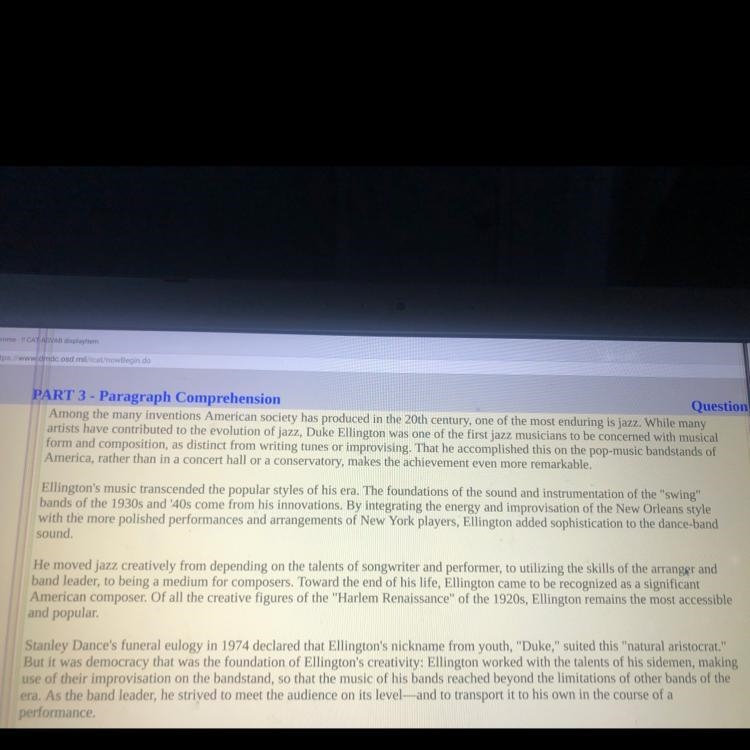 The author’s main idea is that A-jazz is America’s music B-Jazz should be taken seriously-example-1