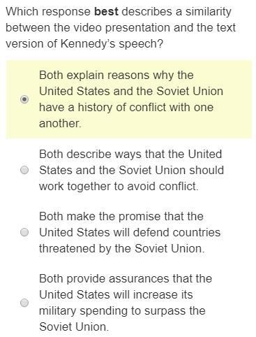 Which response best describes a similarity between the video presentation and the-example-1