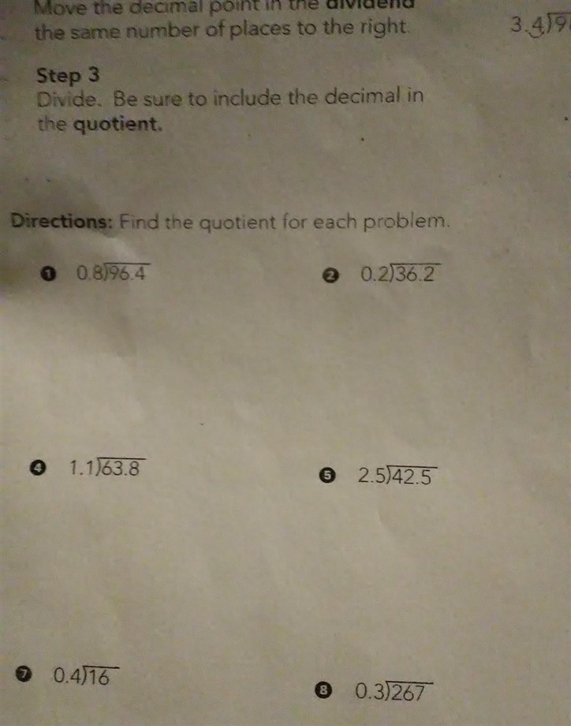 Dividing with decimals.Having a hard time with this any help would be appreciated-example-1