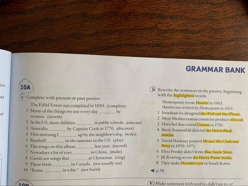 Help! Need to do 10A (a, b). Thank you very much!-example-1