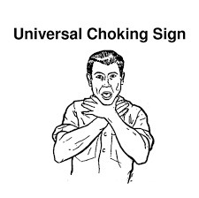 The university sign for choking is-example-1