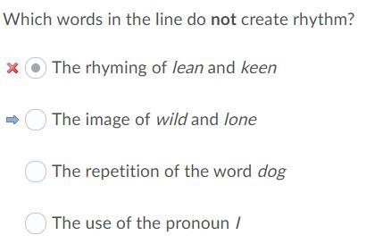 I'm a lean dog, a keen dog, a wild dog, and lone Which words in the line do not create-example-1