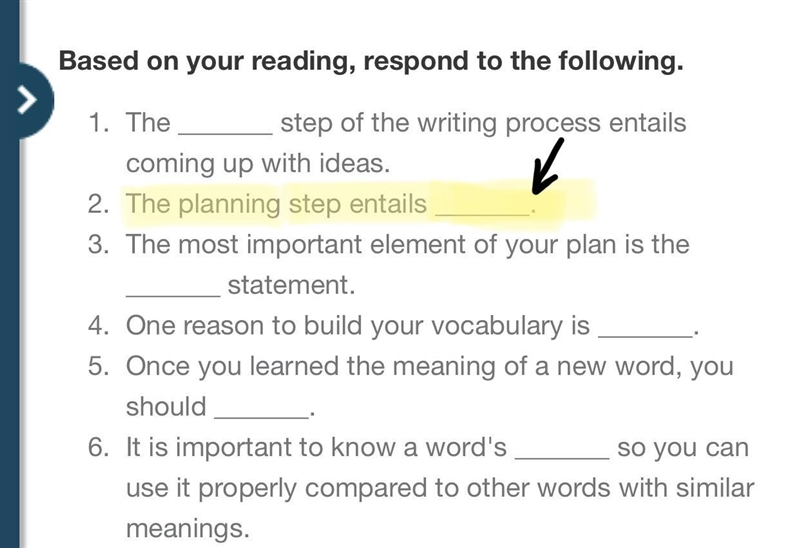 The planning step entails-example-1