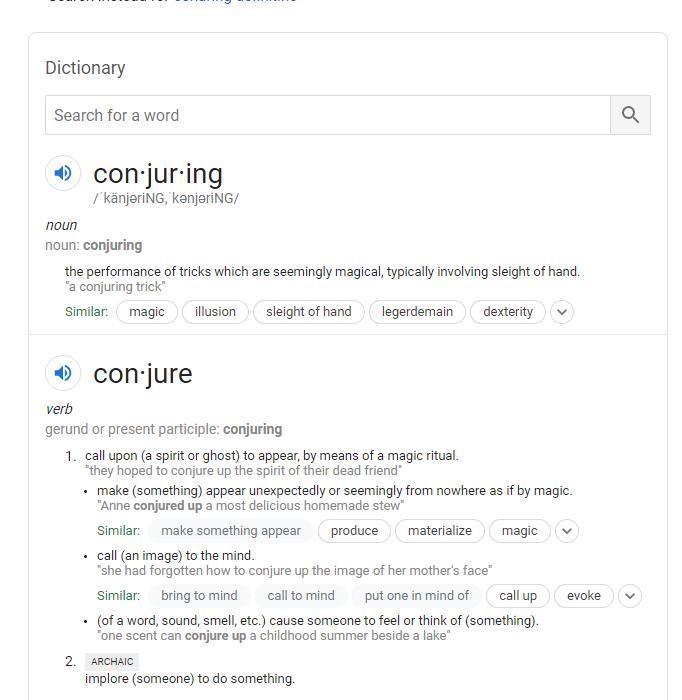 What does conjuring mean?​-example-1