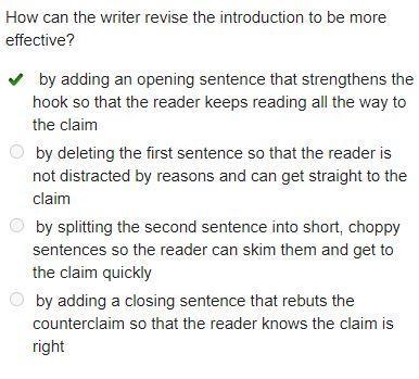 Read the introduction to an argumentative essay. (1) Graffiti artists are gaining-example-1