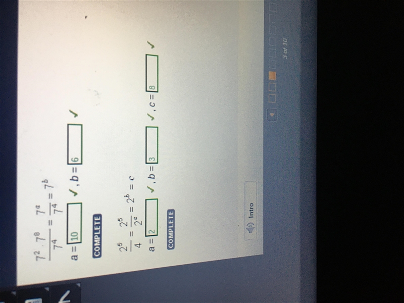 2^5/4=2^5/2^a=2^b=c.-example-1