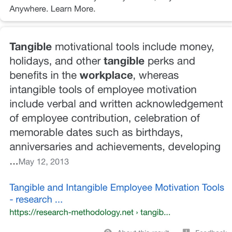 What are tangible workplace values ?​-example-1